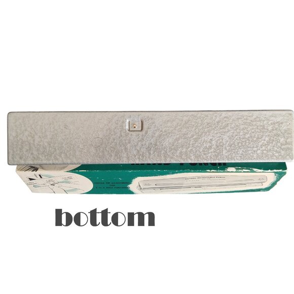 Vtg Mutual Adjustable Hand Punch No 20 Original Box Metal 2 or 3 Hole Made USA - Picture 4 of 16